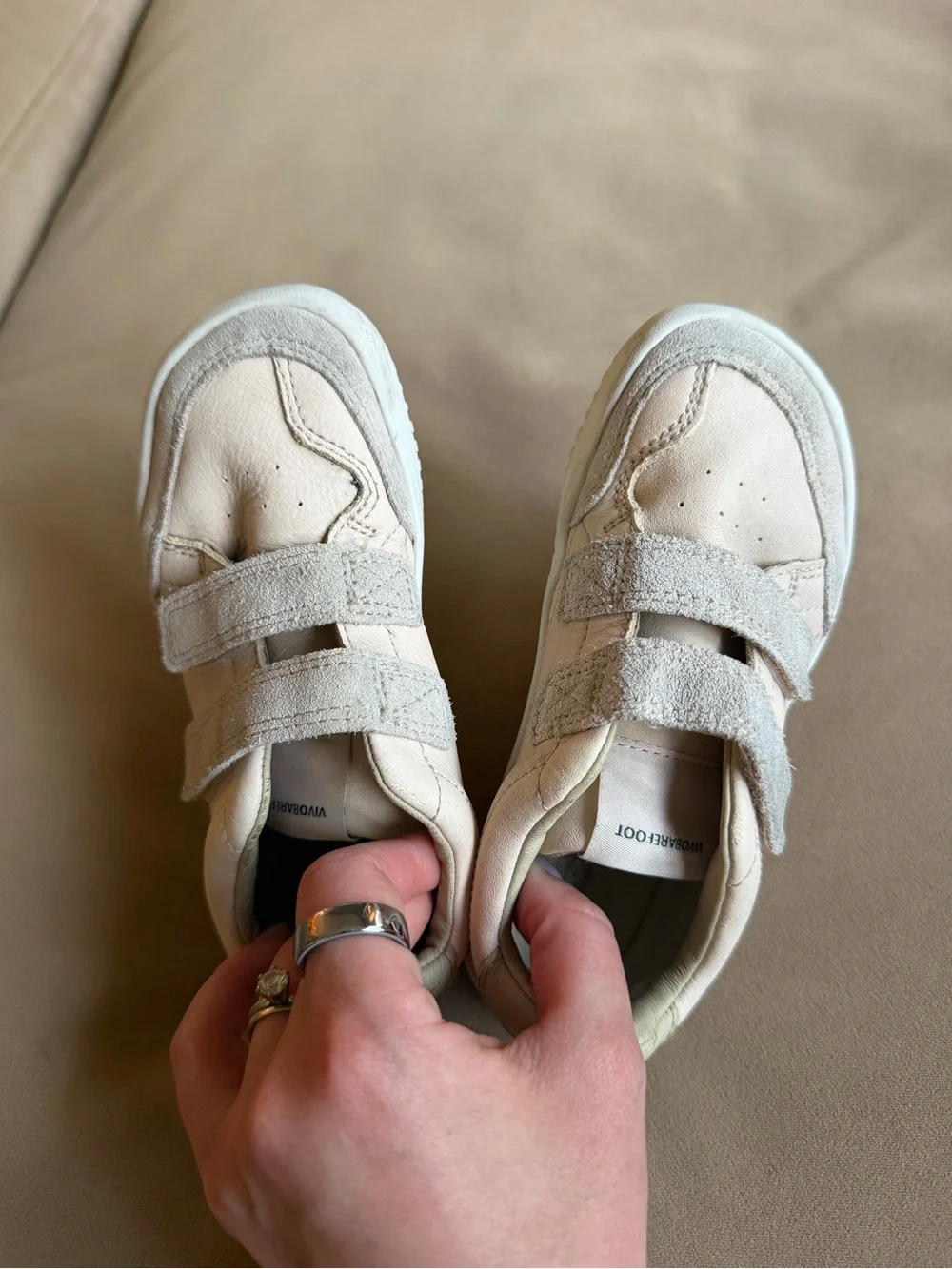 Vivo barefoot Kids Beige Velcro Sneakers